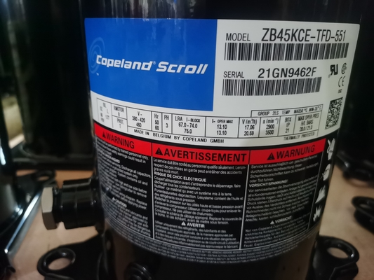 Αγορά 3 μαύρο χρώμα zp143kce-TFD συμπιεστών 12HP 121000BTU ψύξης Copeland φάσης online manufacture
