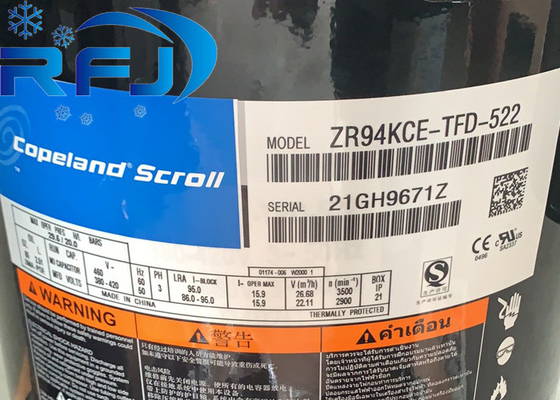 Αγορά Copeland ZR94KCE-TFD-522 Συγκλιτήρας κυλίνδρων σειράς ZR 8HP υψηλής απόδοσης 3 φάσης online manufacture