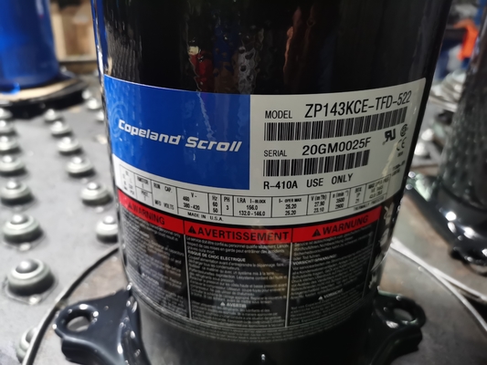 3 συμπιεστής zb45kqe-tfd-558 κυλίνδρων Phase/6HP Copeland ερμητικός για το εμπορικό ψυγείο