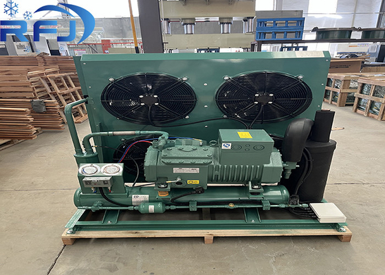 2HP ημι-ερμετική μονάδα συμπύκνωσης χαμηλής θερμοκρασίας με ψύξη αέρα για συστήματα ψύξης