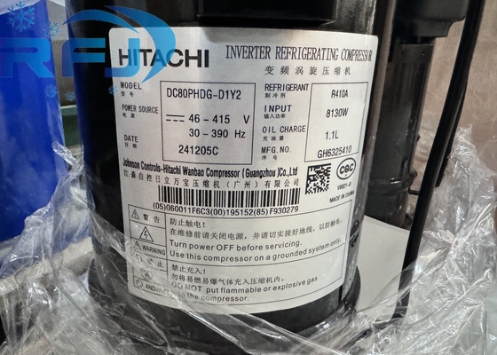 R410A Ψυκτικό Συμπυκνωτή κυλίνδρων AC HITACHI DC80PHDG-D1Y2 για ανάγκες ψύξης