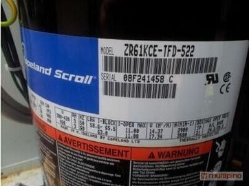 5HP συμπιεστής zr61kce-tfd-522 κυλίνδρων Copeland ψύξης Κίνα (ηπειρωτική χώρα)